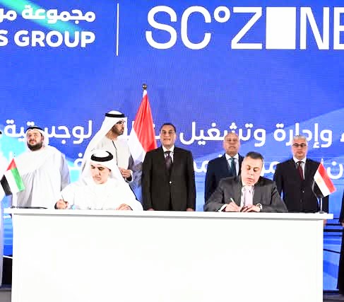 مدبولى يشهد اتفاقية تعاون بين اقتصاديةالسويس وموانىء أبوظبي