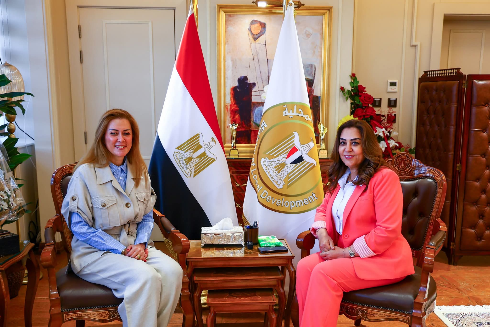 وزيرة التنمية المحلية تبحث التعاون مع الأكاديمية الوطنية للتدريب 