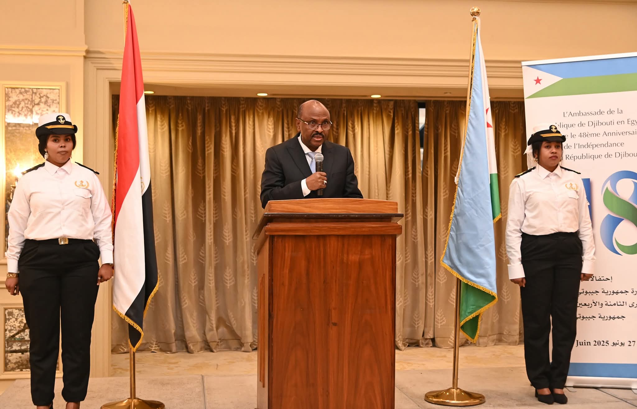 وزير الرى يشارك فى الإحتفال بالذكرى الـ 48 لإستقلال جيبوتى 