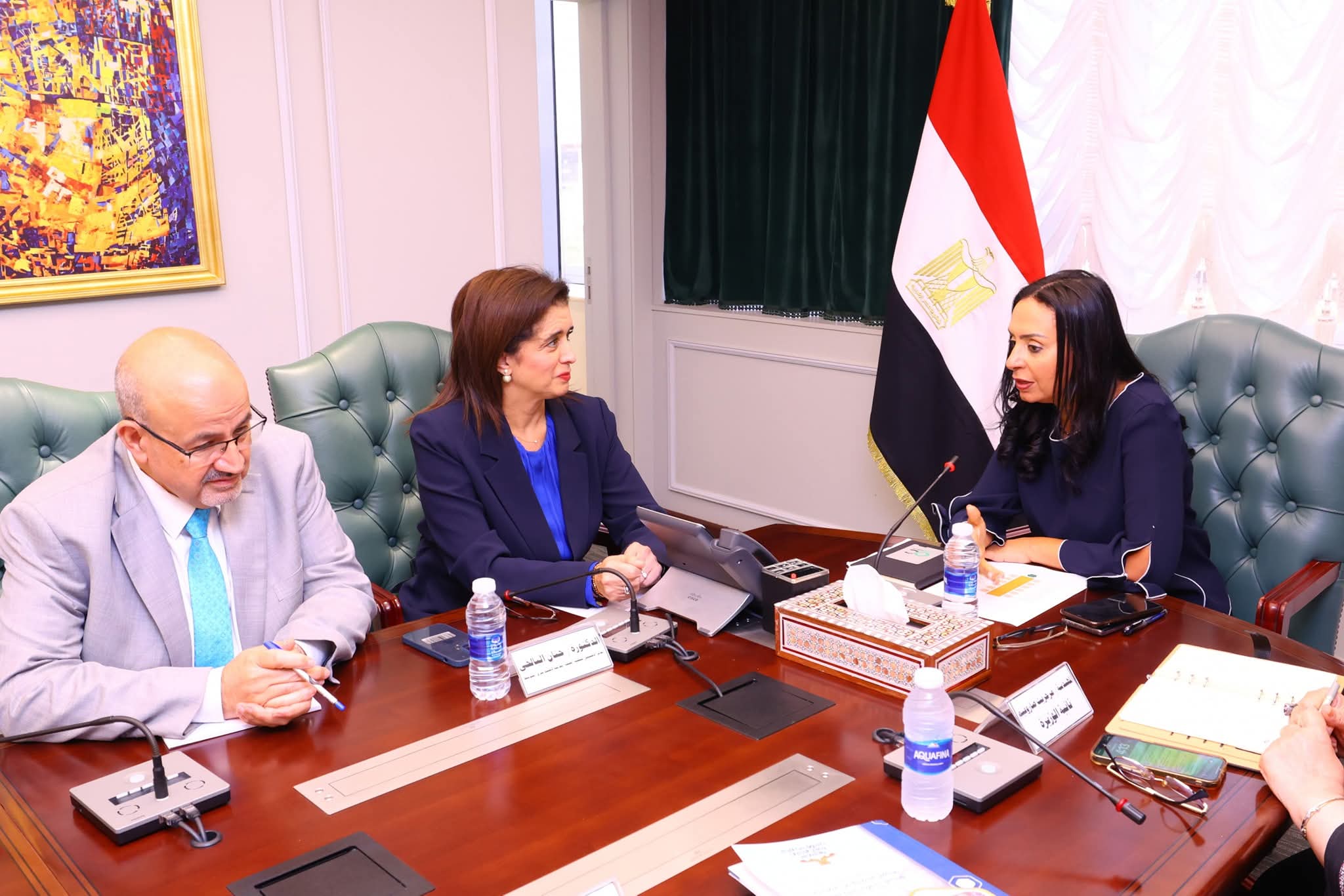 وزيرة التضامن تبحث مع المدير الإقليمى لمنظمة الصحة العالميةسبل التعاون فى مكافحة الإدمان 