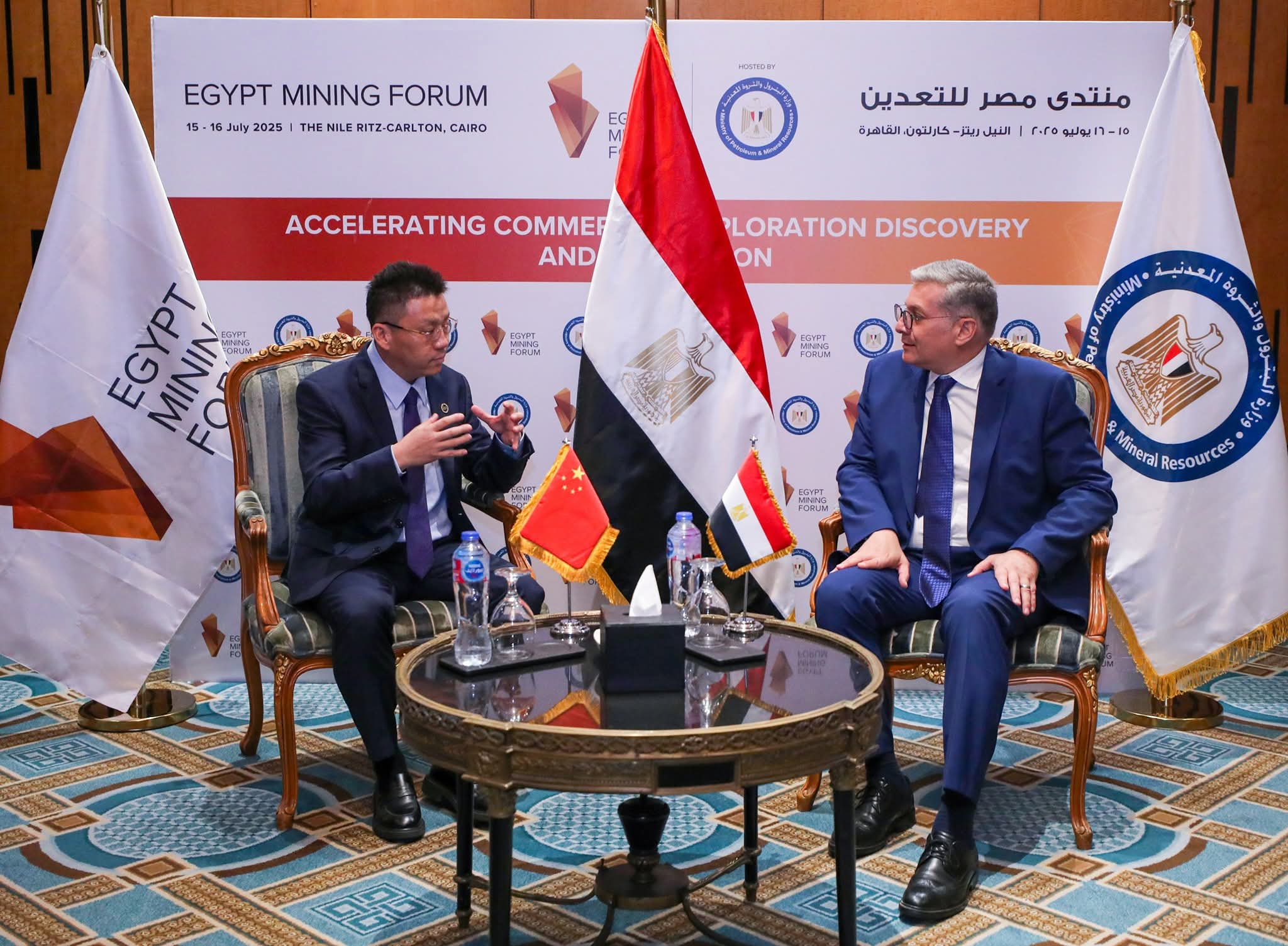 وزير البترول يلتقى وفداً صينياً لبحث فرص التعاون فى قطاع التعدين المصرى