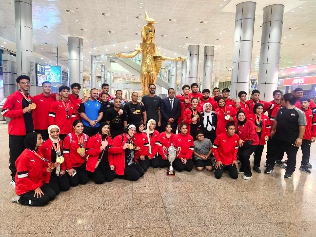 وصول بعثة منتخب مصر للجودو ابطال أفريقيا بـ 25 ميدالية