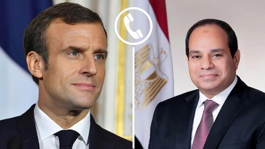 الرئيس السيسى يتلقى اتصالاً هاتفياً من الرئيس الفرنسي إيمانويل ماكرون