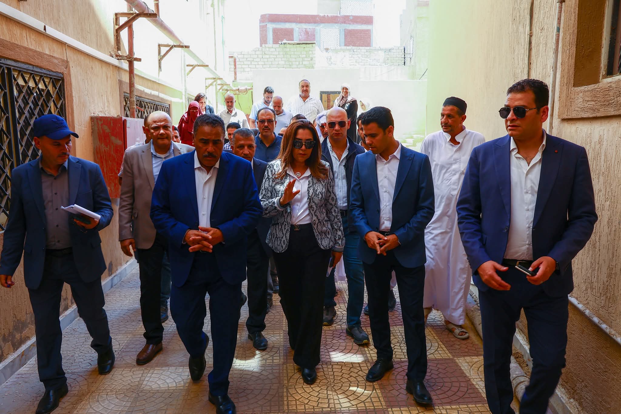 وزيرة التنمية المحلية ومحافظ مطروح يتفقدان أعمال التطوير والتوسعةبمدينةالحمام