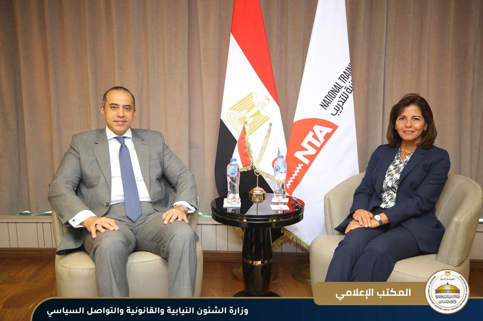 وزير الشؤون النيابية يبحث التعاون مع رئيس الأكاديمية الوطنية للتدريب