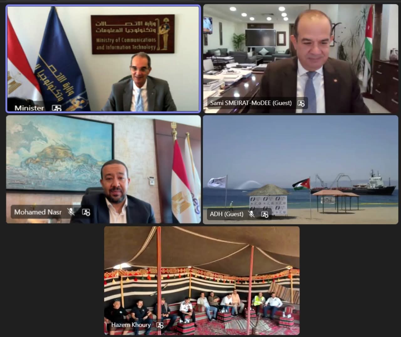 إتمام عملية إنزال الكابل البحرى