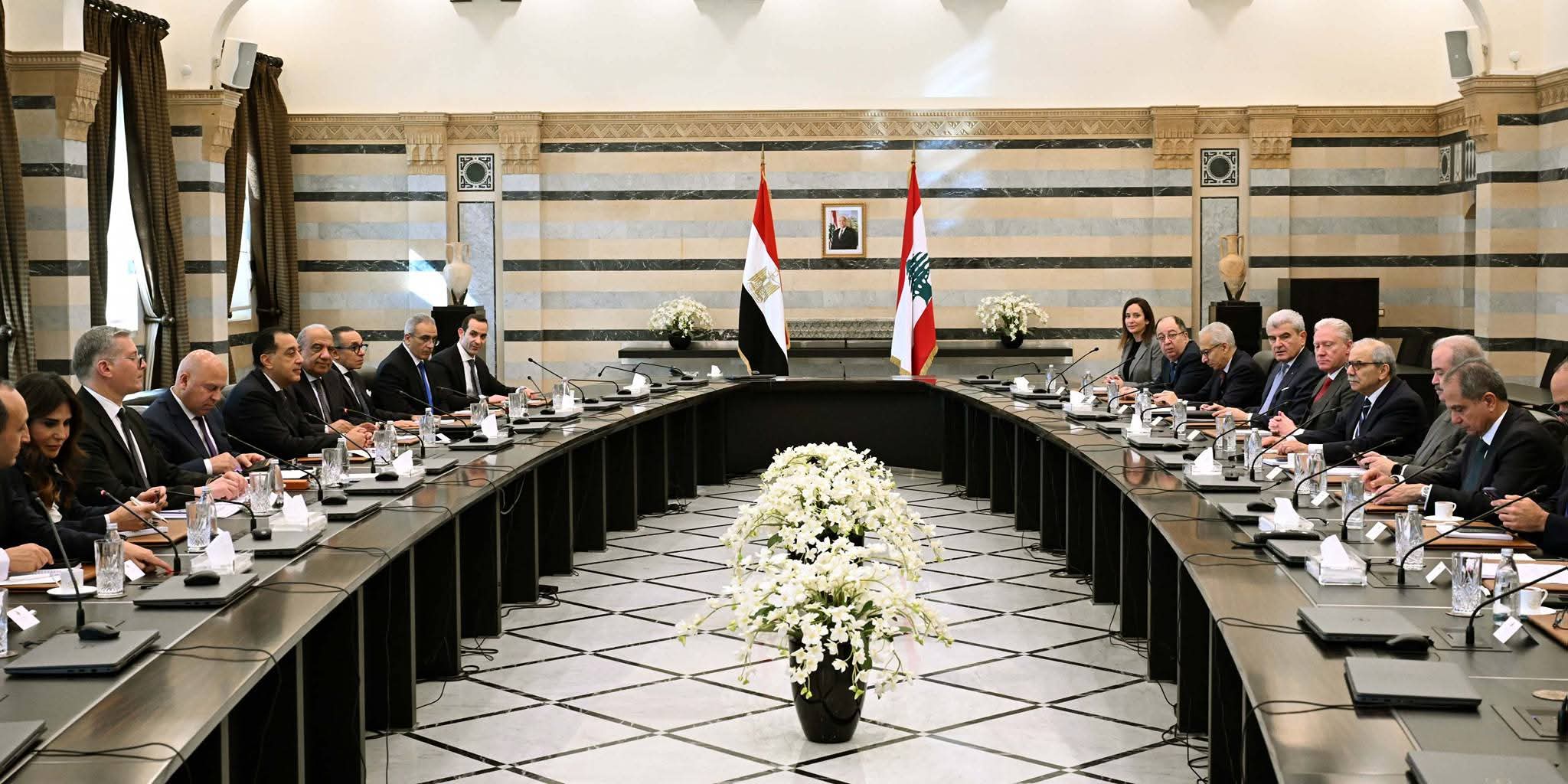 مباحثات مصرية لبنانية موسعة لتعزيز الشراكة الاقتصادية والاستقرار