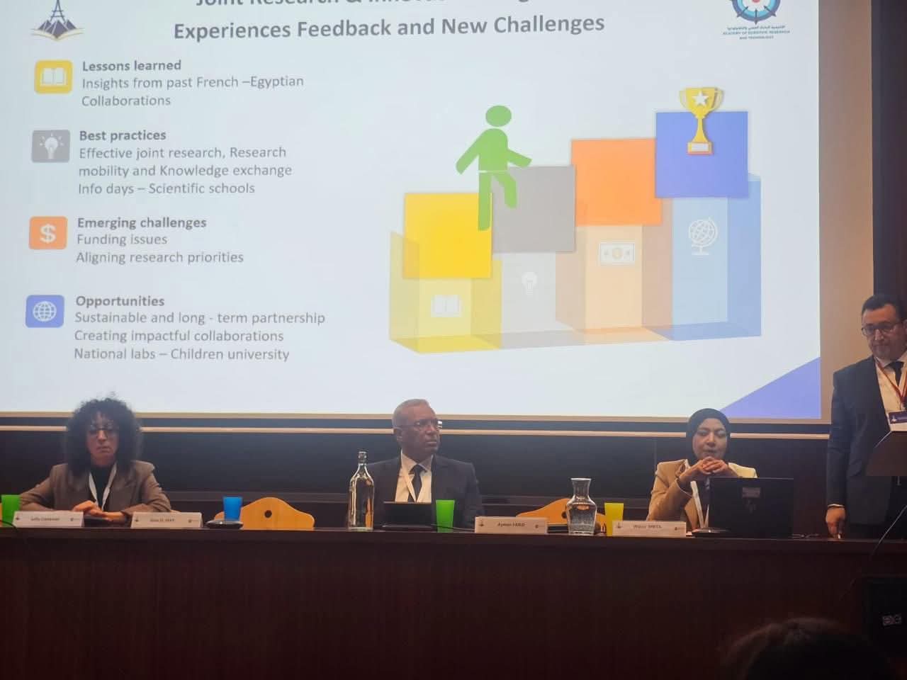 أكاديمية البحث العلمي تشارك بفاعلية في اليوم المصري الفرنسي بباريس