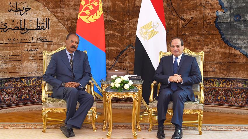 السيسي وأفورقي يبحثان تعزيز الشراكة المصرية الإريترية واستقرار القرن الأفريقي