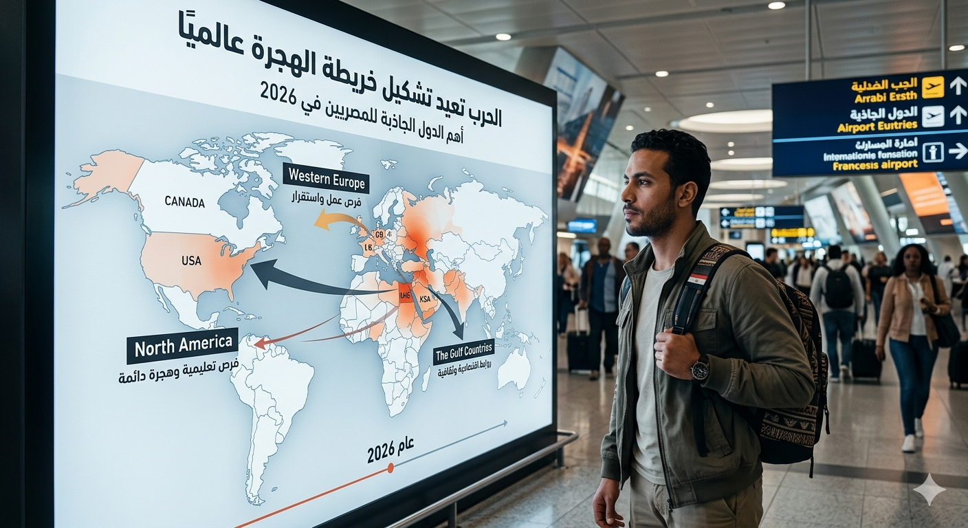 الحرب تعيد تشكيل خريطة الهجرة عالميًا.. أهم الدول الجاذبة للمصريين في 2026