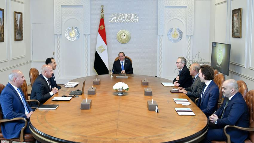 الرئيس السيسى يجتمع برئيس شركة ألستوم الفرنسية العالمية